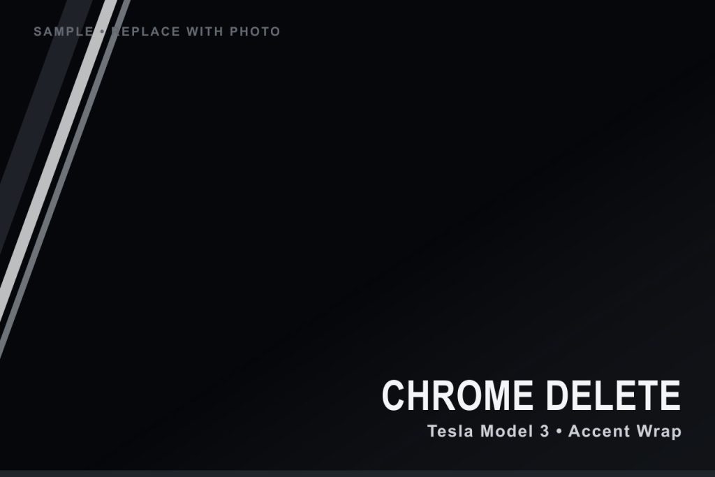 Tesla Model 3 with gloss-black chrome delete on all window trim and badges by MAC DESIGNS